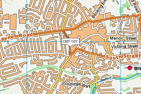CM7 1GY map - OS VectorMap District (Ordnance Survey)