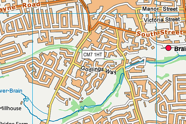 CM7 1HT map - OS VectorMap District (Ordnance Survey)