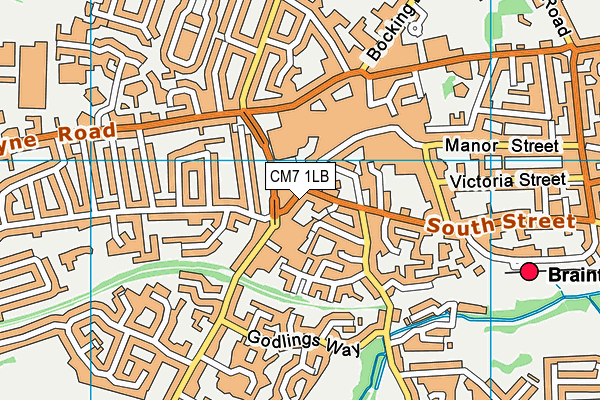 CM7 1LB map - OS VectorMap District (Ordnance Survey)