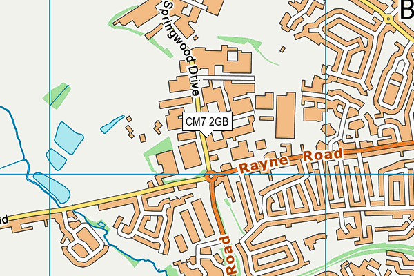 CM7 2GB map - OS VectorMap District (Ordnance Survey)