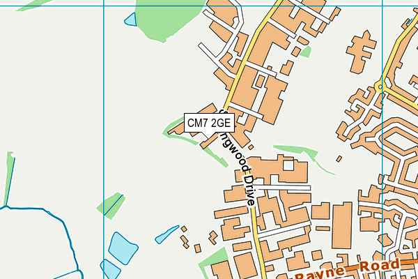 CM7 2GE map - OS VectorMap District (Ordnance Survey)