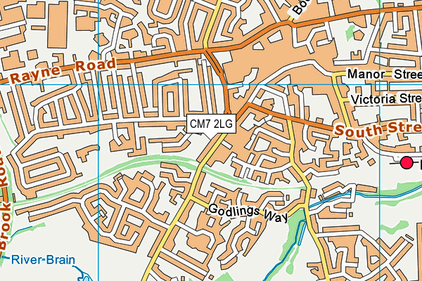CM7 2LG map - OS VectorMap District (Ordnance Survey)