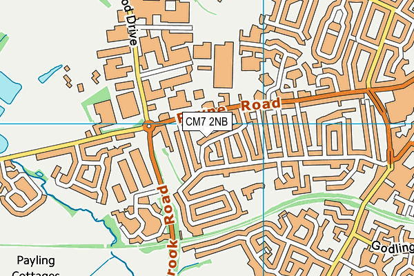 CM7 2NB map - OS VectorMap District (Ordnance Survey)