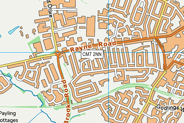 CM7 2NN map - OS VectorMap District (Ordnance Survey)