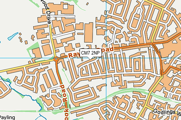 CM7 2NP map - OS VectorMap District (Ordnance Survey)