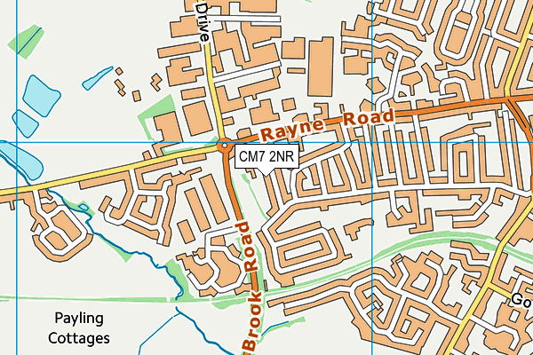 CM7 2NR map - OS VectorMap District (Ordnance Survey)