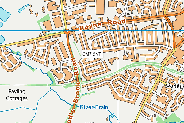 CM7 2NT map - OS VectorMap District (Ordnance Survey)