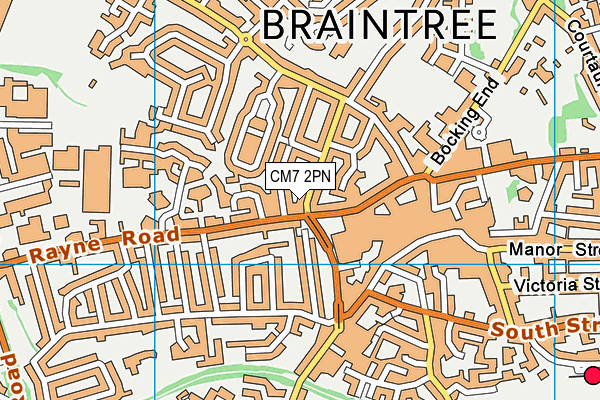 CM7 2PN map - OS VectorMap District (Ordnance Survey)