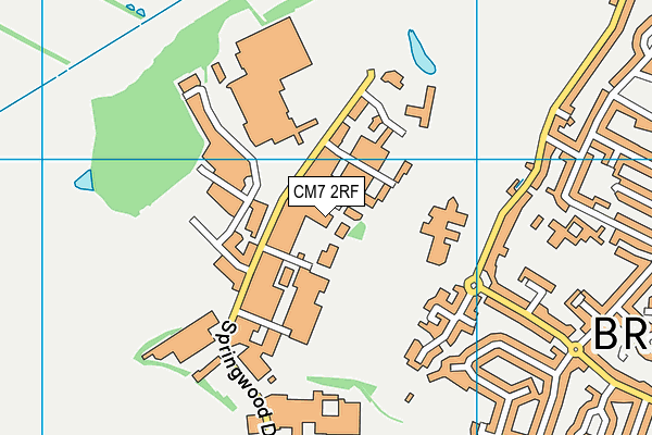 CM7 2RF map - OS VectorMap District (Ordnance Survey)