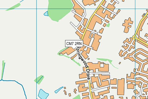 CM7 2RN map - OS VectorMap District (Ordnance Survey)