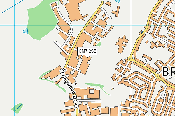 CM7 2SE map - OS VectorMap District (Ordnance Survey)