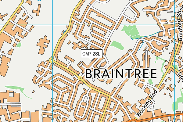 CM7 2SL map - OS VectorMap District (Ordnance Survey)