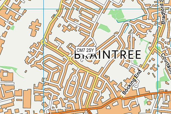 St Francis Catholic Primary School, Braintree map (CM7 2SY) - OS VectorMap District (Ordnance Survey)