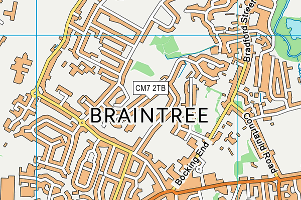 CM7 2TB map - OS VectorMap District (Ordnance Survey)