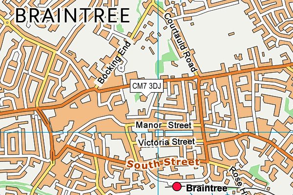CM7 3DJ map - OS VectorMap District (Ordnance Survey)