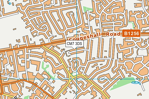 CM7 3DS map - OS VectorMap District (Ordnance Survey)