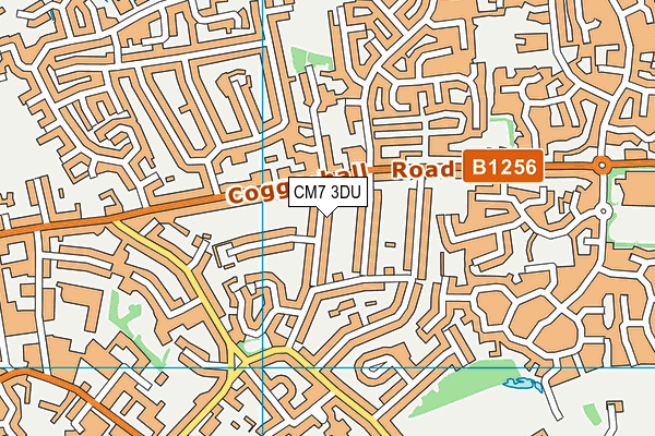 CM7 3DU map - OS VectorMap District (Ordnance Survey)
