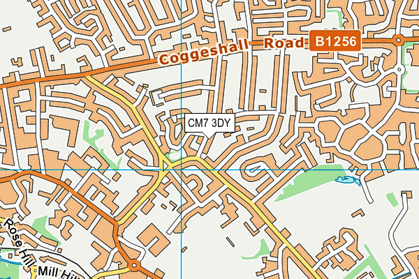 CM7 3DY map - OS VectorMap District (Ordnance Survey)
