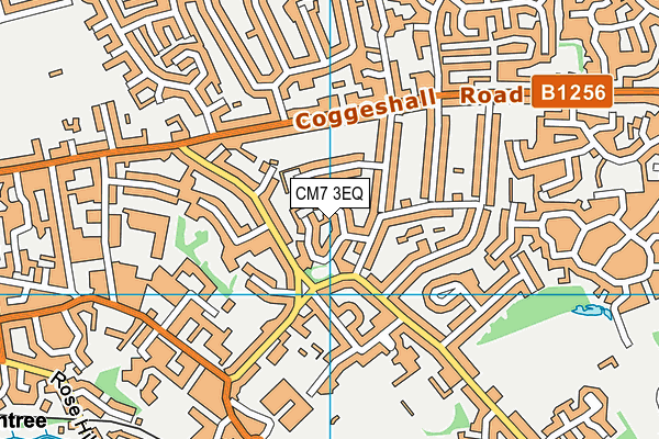 CM7 3EQ map - OS VectorMap District (Ordnance Survey)