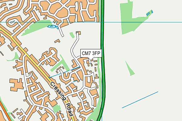 CM7 3FP map - OS VectorMap District (Ordnance Survey)