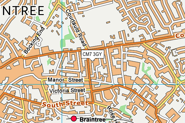 CM7 3GY map - OS VectorMap District (Ordnance Survey)