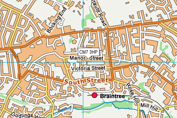 CM7 3HP map - OS VectorMap District (Ordnance Survey)