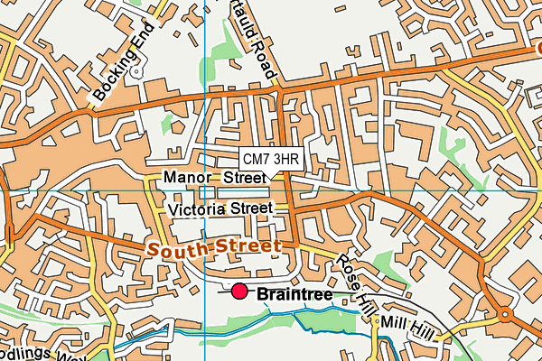 CM7 3HR map - OS VectorMap District (Ordnance Survey)