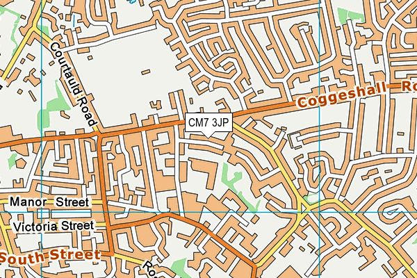 CM7 3JP map - OS VectorMap District (Ordnance Survey)