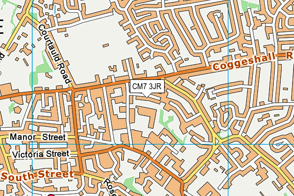 CM7 3JR map - OS VectorMap District (Ordnance Survey)
