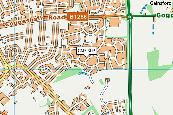 CM7 3LP map - OS VectorMap District (Ordnance Survey)