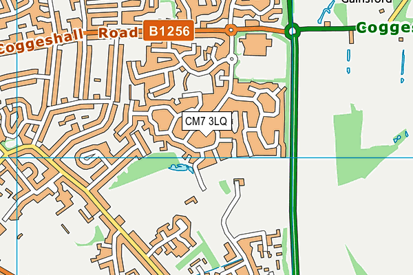 CM7 3LQ map - OS VectorMap District (Ordnance Survey)