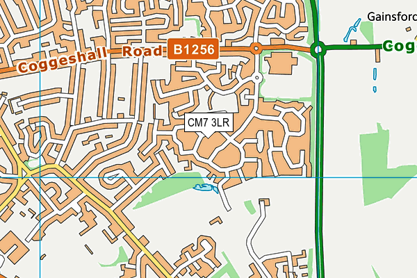 CM7 3LR map - OS VectorMap District (Ordnance Survey)