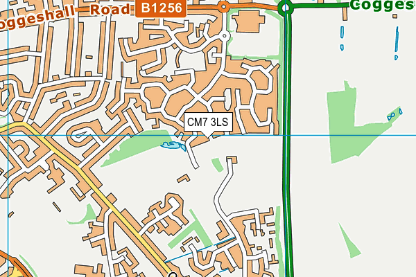 CM7 3LS map - OS VectorMap District (Ordnance Survey)