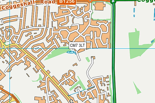 King George V Playing Fields (Braintree) map (CM7 3LT) - OS VectorMap District (Ordnance Survey)