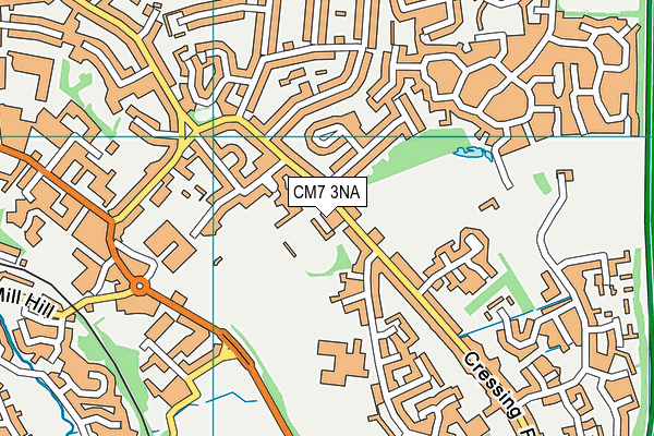 CM7 3NA map - OS VectorMap District (Ordnance Survey)