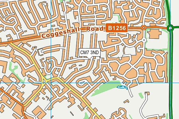 CM7 3ND map - OS VectorMap District (Ordnance Survey)