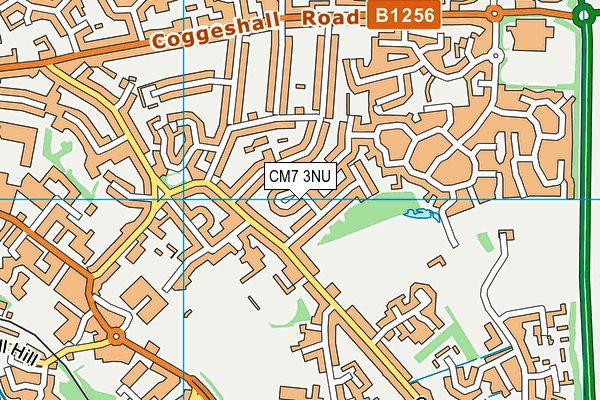 CM7 3NU map - OS VectorMap District (Ordnance Survey)