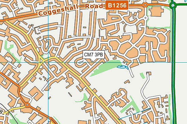 CM7 3PB map - OS VectorMap District (Ordnance Survey)