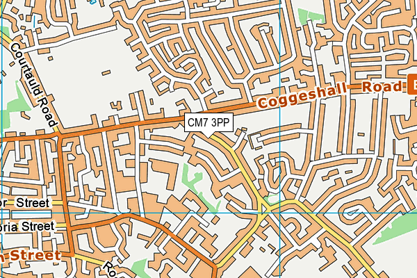 CM7 3PP map - OS VectorMap District (Ordnance Survey)