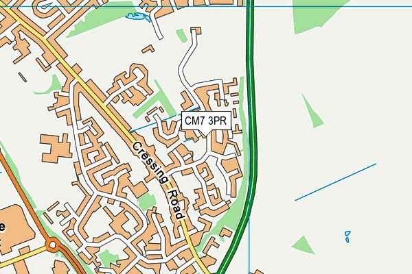 Beckers Green Primary School map (CM7 3PR) - OS VectorMap District (Ordnance Survey)