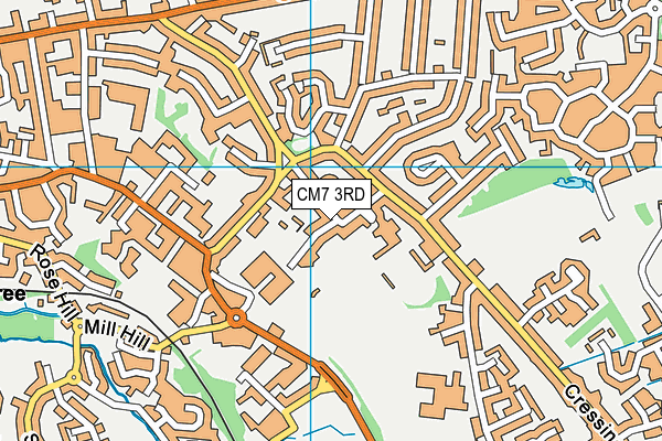 CM7 3RD map - OS VectorMap District (Ordnance Survey)