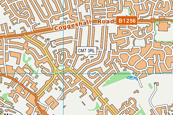 CM7 3RL map - OS VectorMap District (Ordnance Survey)