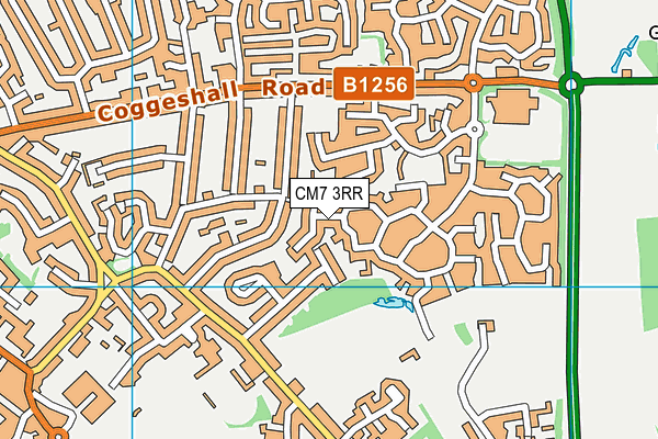 CM7 3RR map - OS VectorMap District (Ordnance Survey)