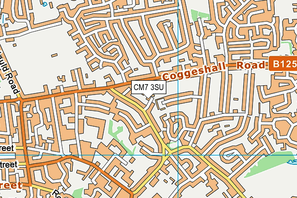 CM7 3SU map - OS VectorMap District (Ordnance Survey)