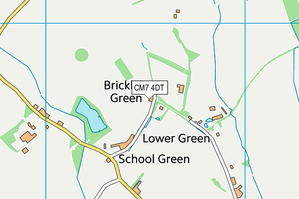 CM7 4DT map - OS VectorMap District (Ordnance Survey)