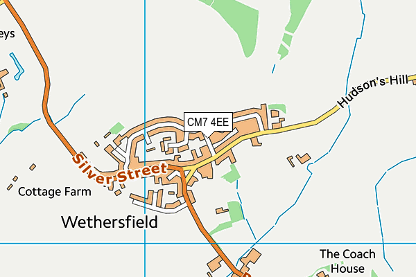 CM7 4EE map - OS VectorMap District (Ordnance Survey)