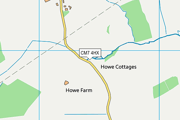 CM7 4HX map - OS VectorMap District (Ordnance Survey)