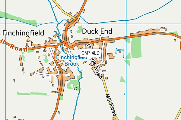 Finchingfield St John the Baptist CofE Primary Academy map (CM7 4LD) - OS VectorMap District (Ordnance Survey)