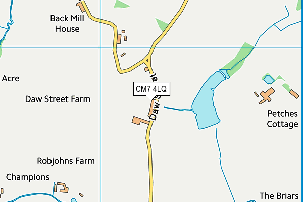 CM7 4LQ map - OS VectorMap District (Ordnance Survey)
