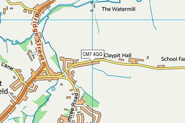 CM7 4QG map - OS VectorMap District (Ordnance Survey)